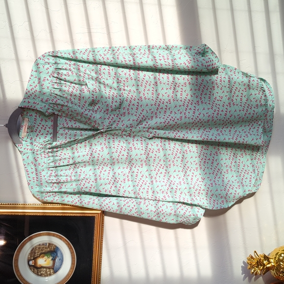 POMELO Pink Birds Print Top Size M. - Picture 1 of 12